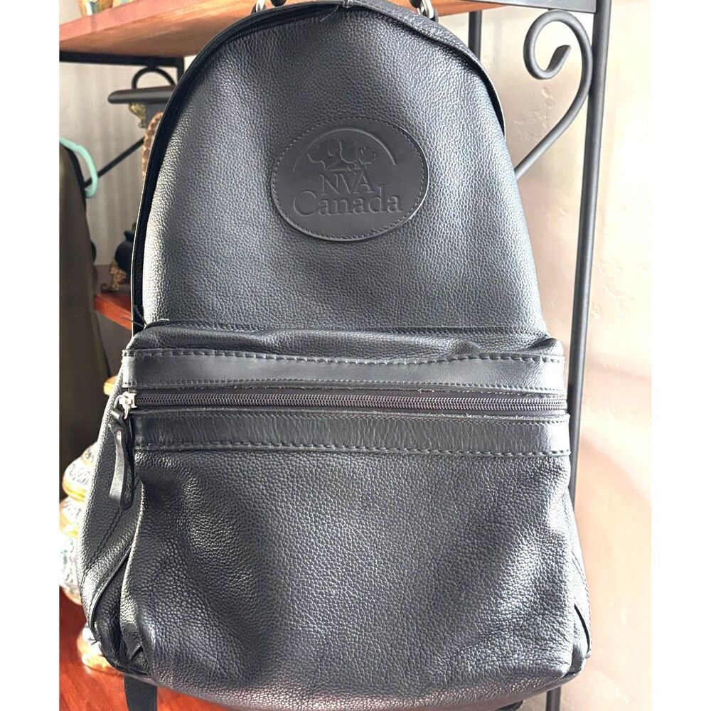 Rare Vintage Roots Cananda Heavy Grain Leather Backpack
